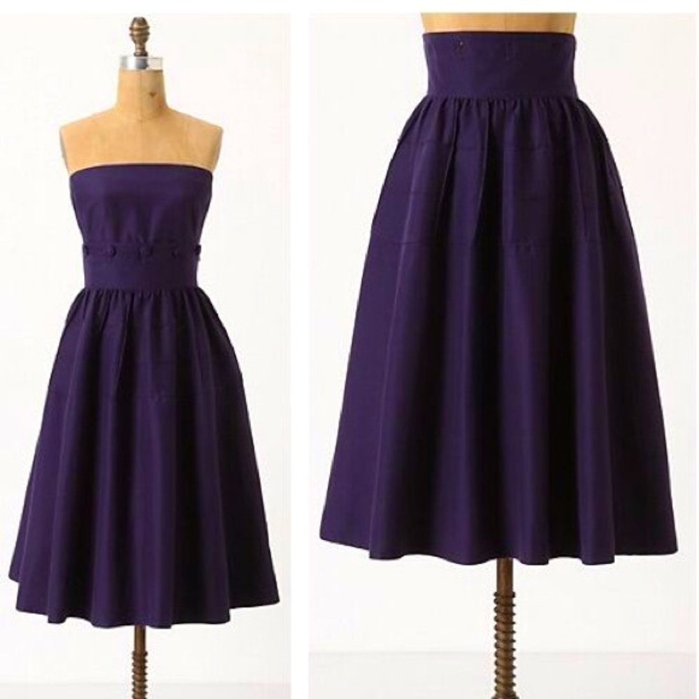 Maeve Silk Strapless Dress